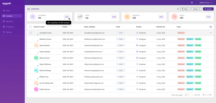 Contact Hub — every channel, one list