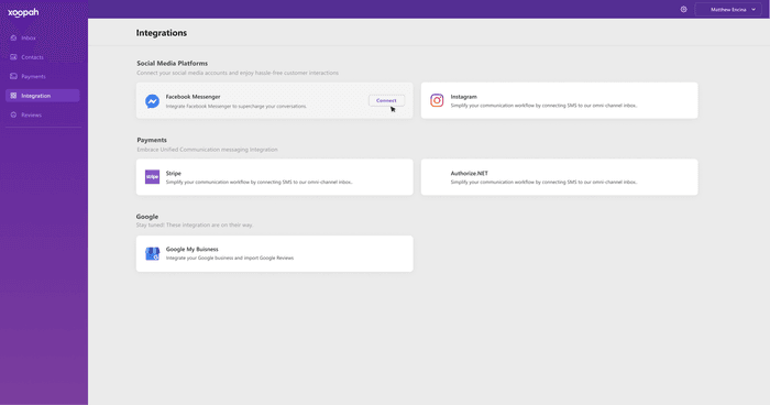 Integrations — connect the channels